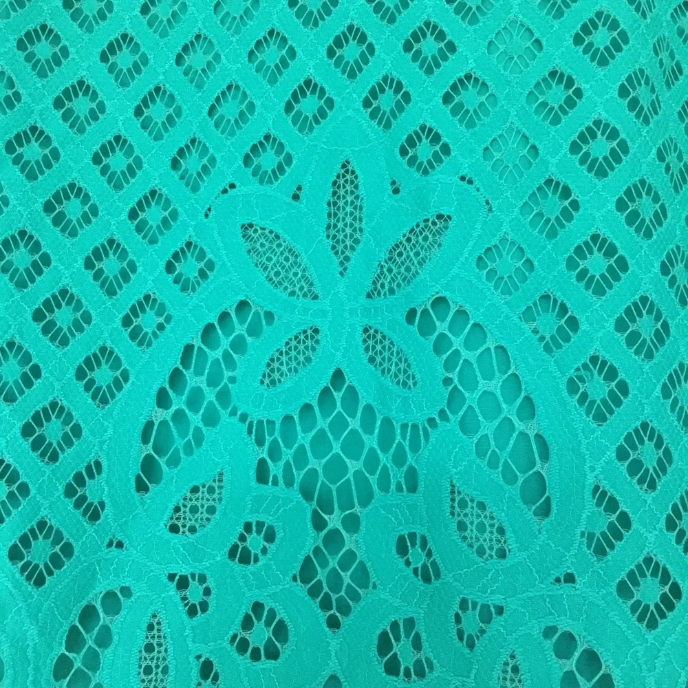 NWT Ann Taylor Loft teal lace pencil skirt 2P - Picture 3 of 6